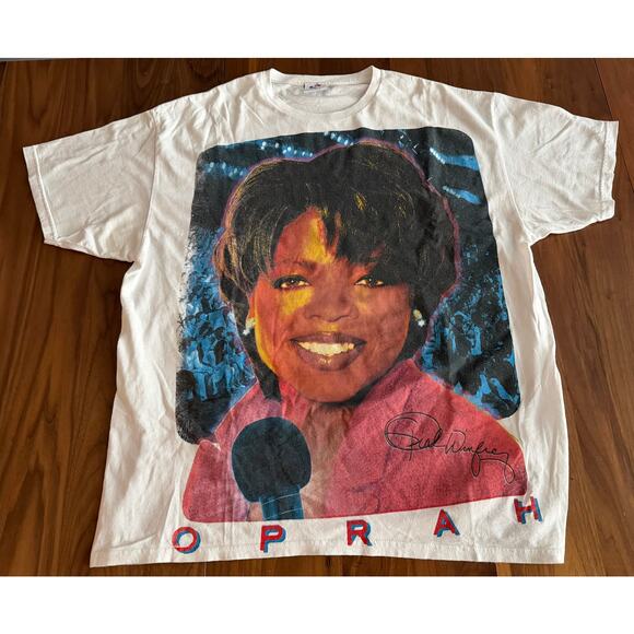 2023 Backstock Co - Oprah Winfrey Big Print Double Sided 90s Style Band Tee XXL - Picture 1 of 4